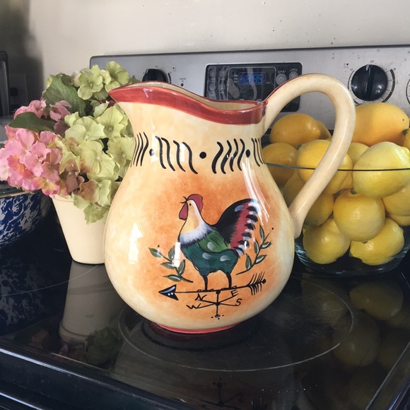 Country Kitchen Ceramic Rooster Pitcher / Milk Jug - Picture 10 of 11